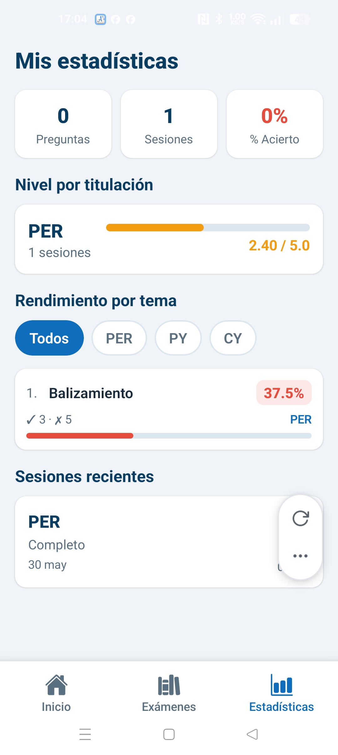 App SailVoyager estadísticas