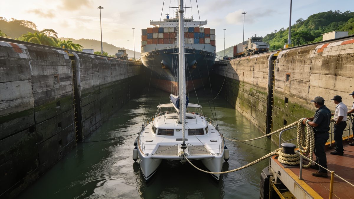 Cruzar el Canal de Panamá en velero: el monkey's fist, la noche en el lago Gatún y la salida al Pacífico